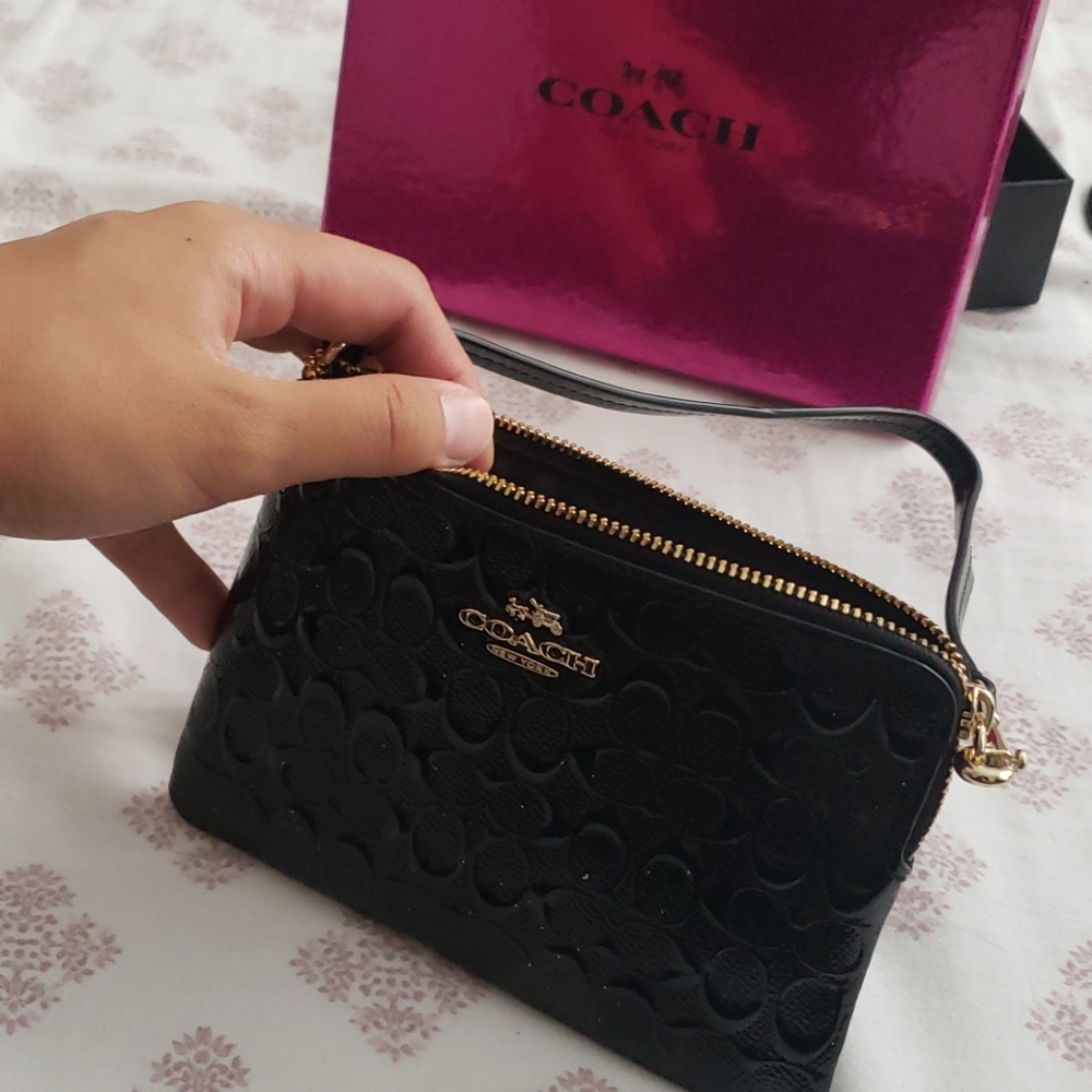 Black Coach Wristlet - Picture 2 of 5